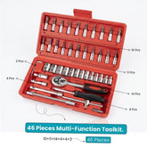 46 in 1 Screwdriver Tool Kit Socket Set