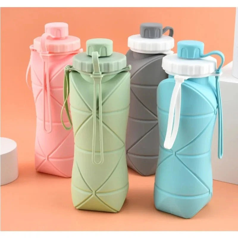 600ml Smart Folding Silicone Travel Bottle
