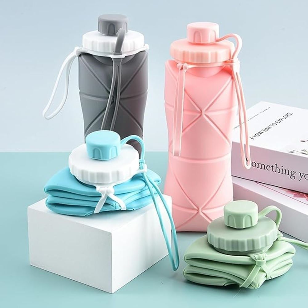 600ml Smart Folding Silicone Travel Bottle