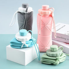 600ml Smart Folding Silicone Travel Bottle