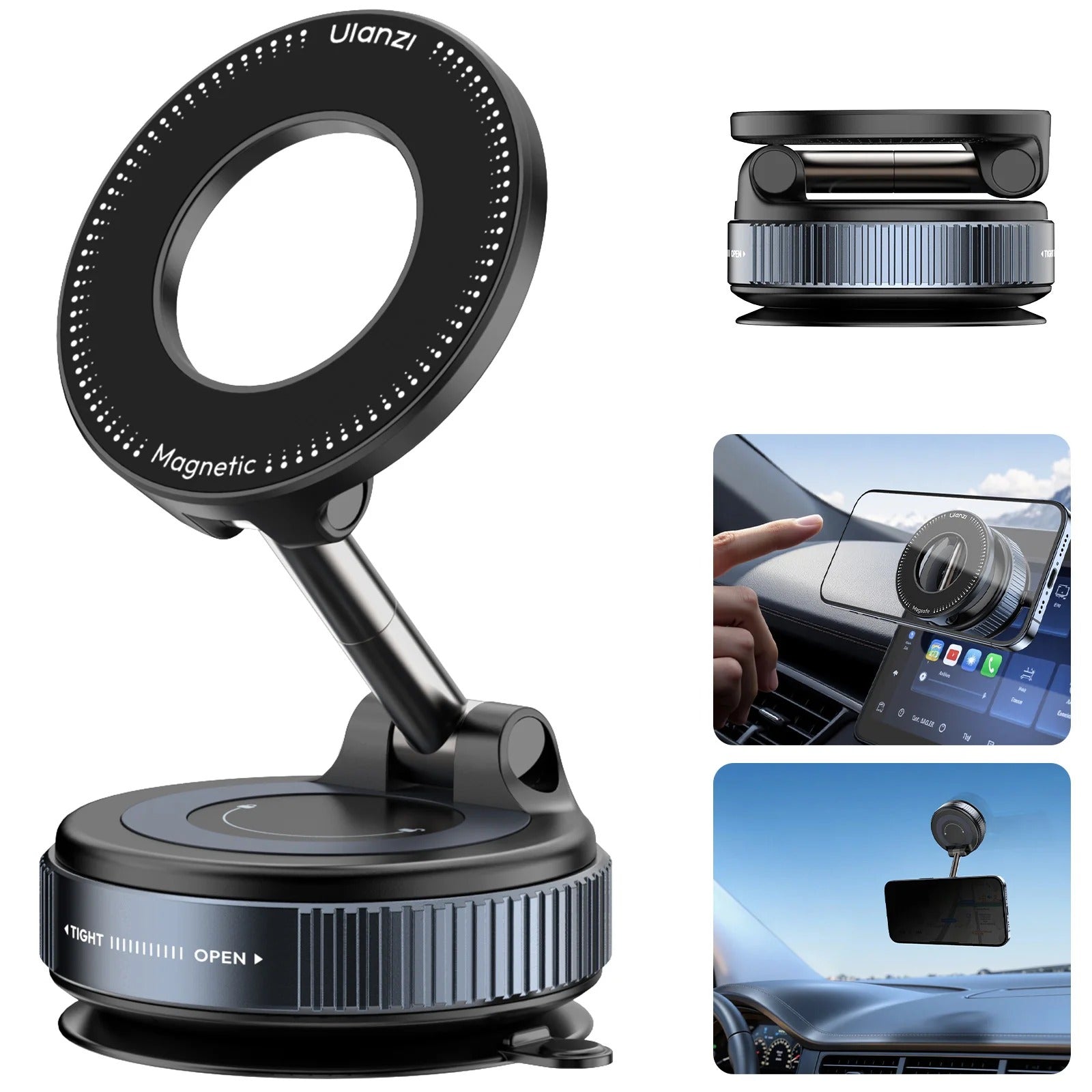 Vacuum Suction 360° Magnetic Car Phone Holder
