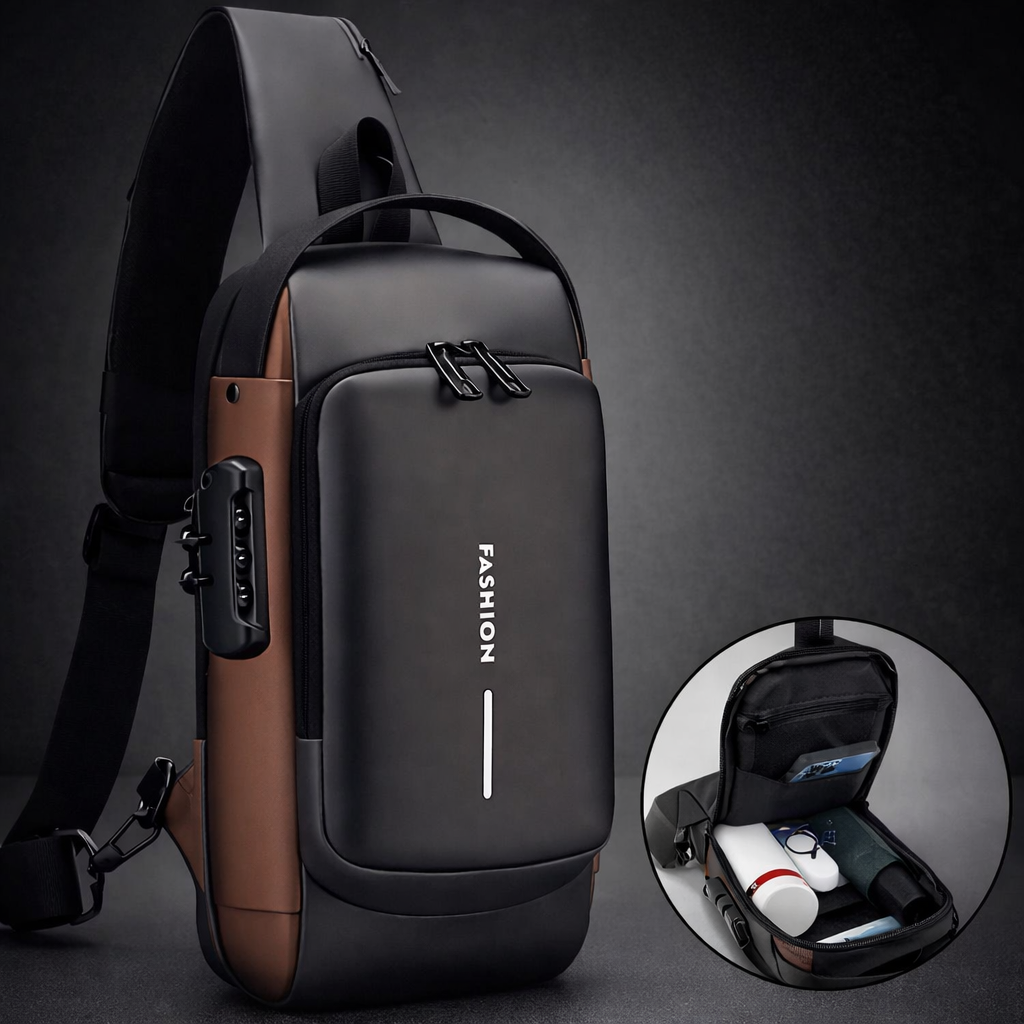 Smart Anti-Theft Crossbody Bag with Combination Lock