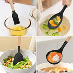12pcs Non-Stick Silicone Kitchen Utensil Set with Wooden Handles