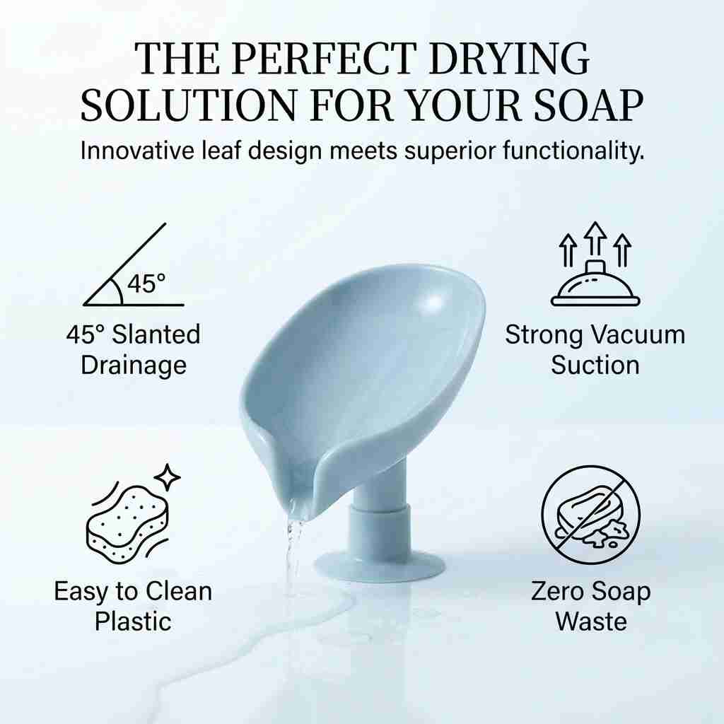 Self-Draining Leaf Soap Holder - Pack of 2