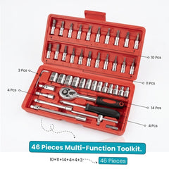 46 in 1 Screwdriver Tool Kit Socket Set